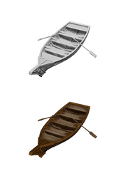 WIZKIDS UNPAINTED MINIS WV18 ROWBOAT AND OARS (24)